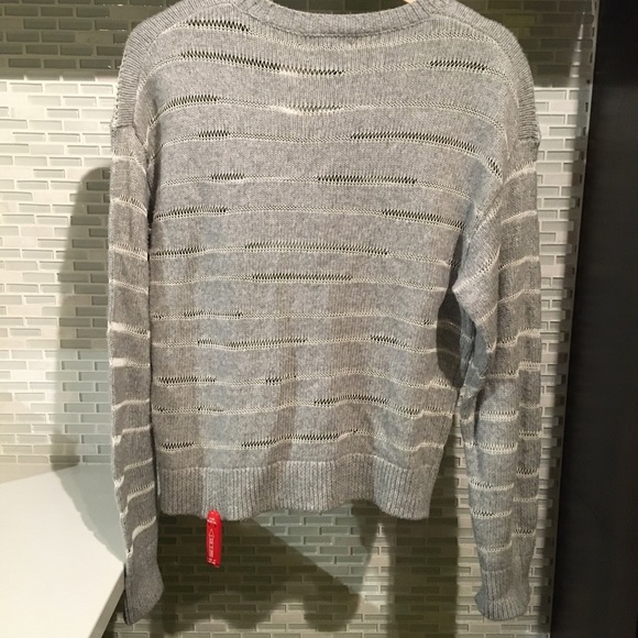 NWT rag&bone Grey Penn Crew Neck Striped Sweater - Picture 4 of 10